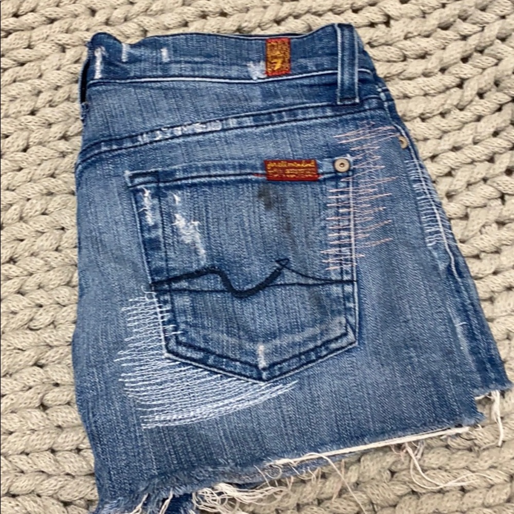 7 for all mankind denim shorts